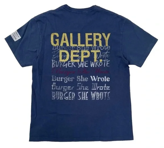 Gallery Dept 'Burger She Wrote' Navy Tee