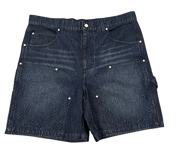 Louis Vuitton 'Dark Blue' Carpenter Denim Shorts