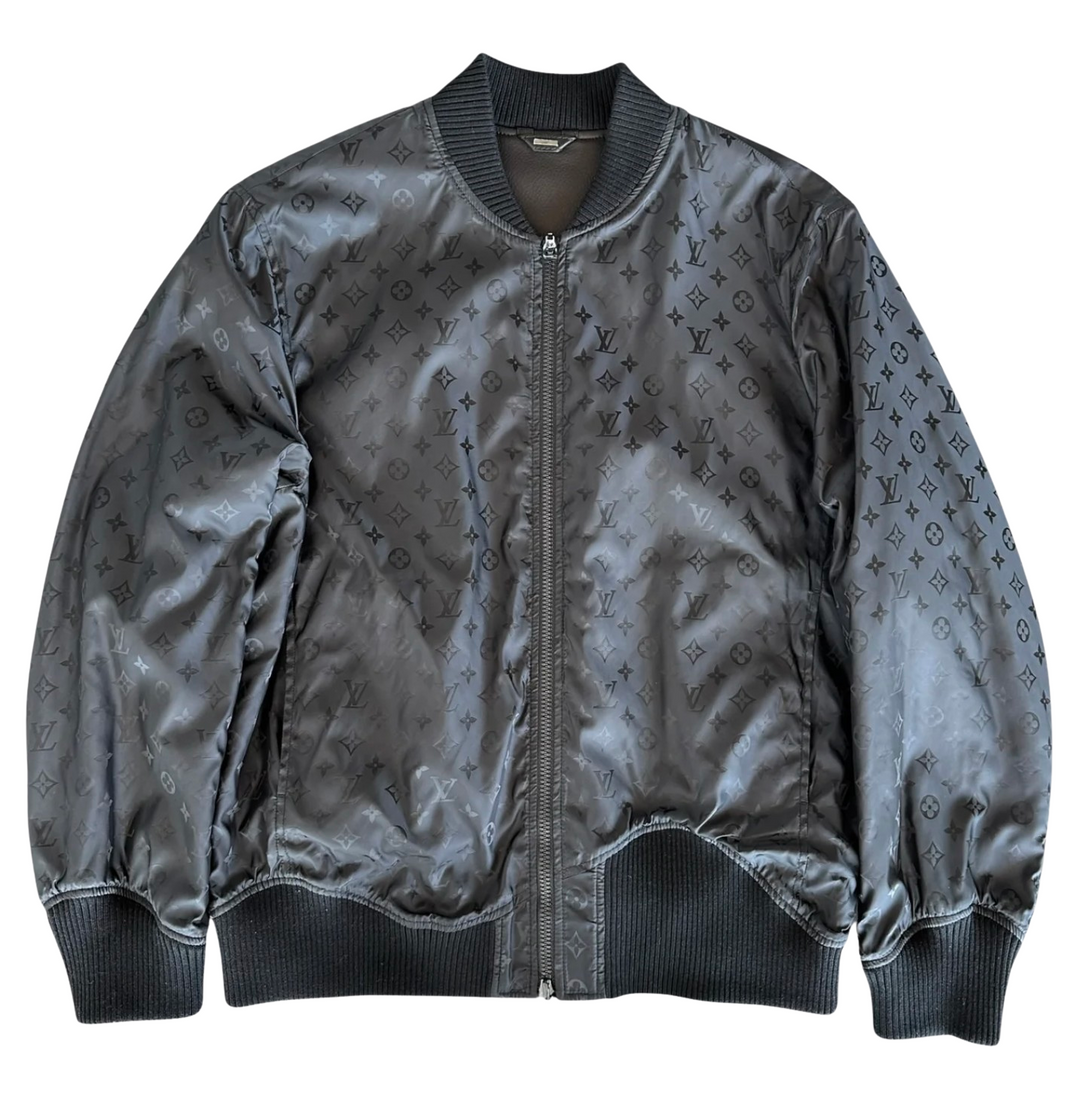Louis Vuitton 'Black' Leather Reversible Monogram Jacket