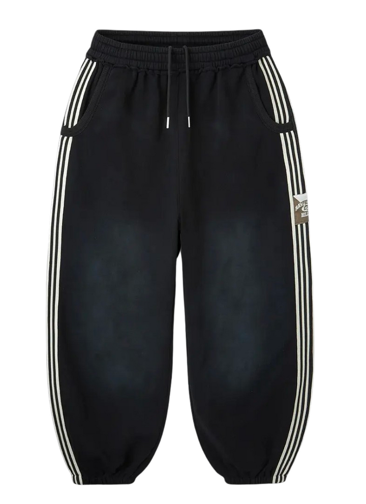 Gold+Vintage Gallery Raspberry Hills 'Black' Lil Leon Scrunch Sweats