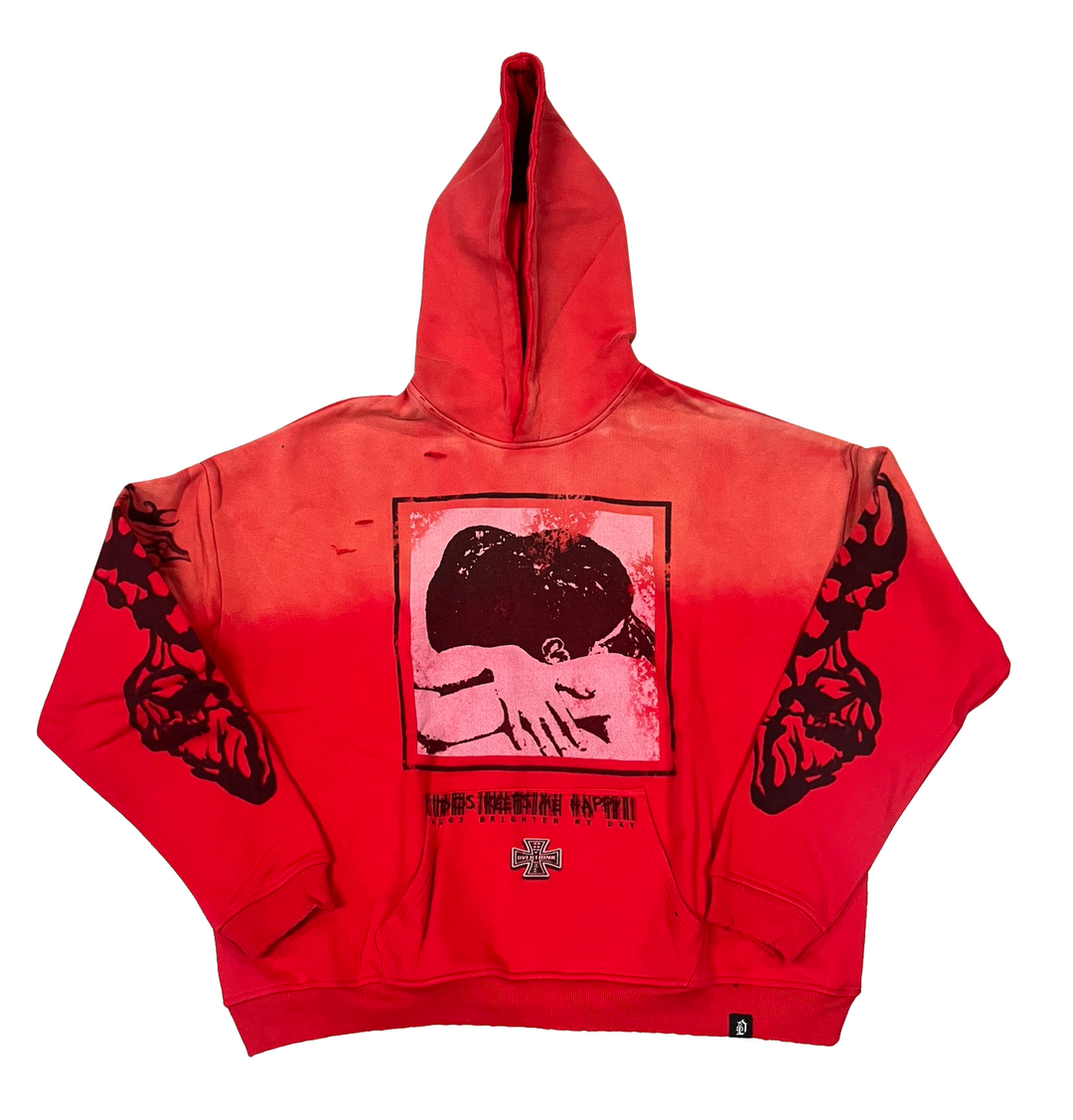 DOS 'Hugs' Red Hoodie