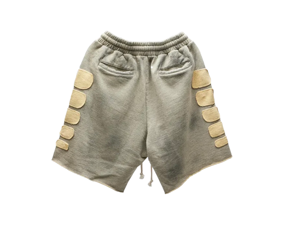 Satoshi Nakamoto 'Destroyed Patchwork' Moto Shorts