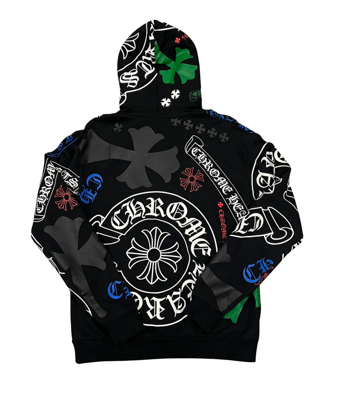 Chrome Hearts 'Stencil' Multi Logo Hoodie