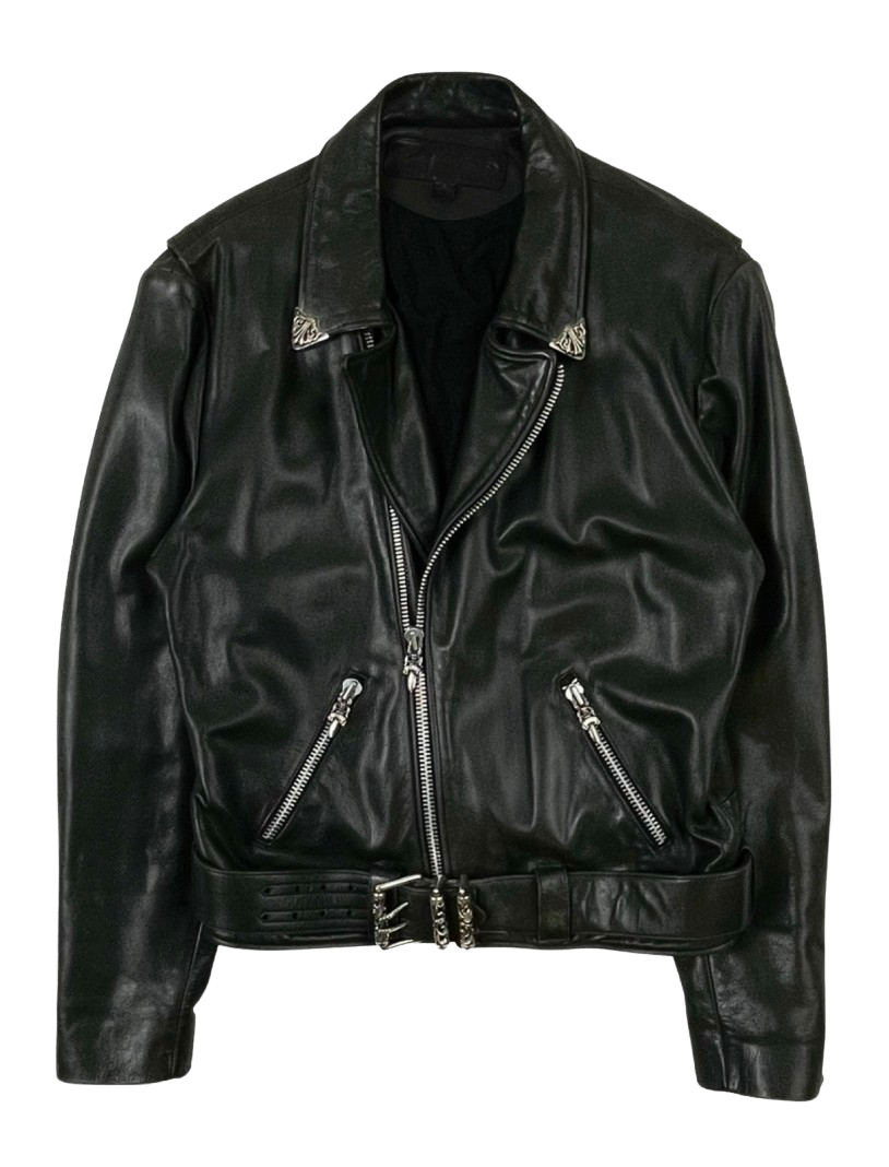 Chrome Hearts Leather Biker Moto Jacket