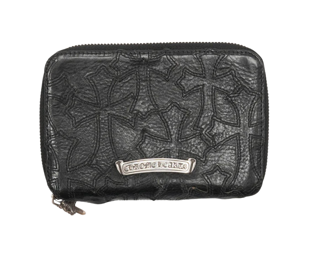 Chrome Hearts 'Cross Patch' Medium Zip Wallet