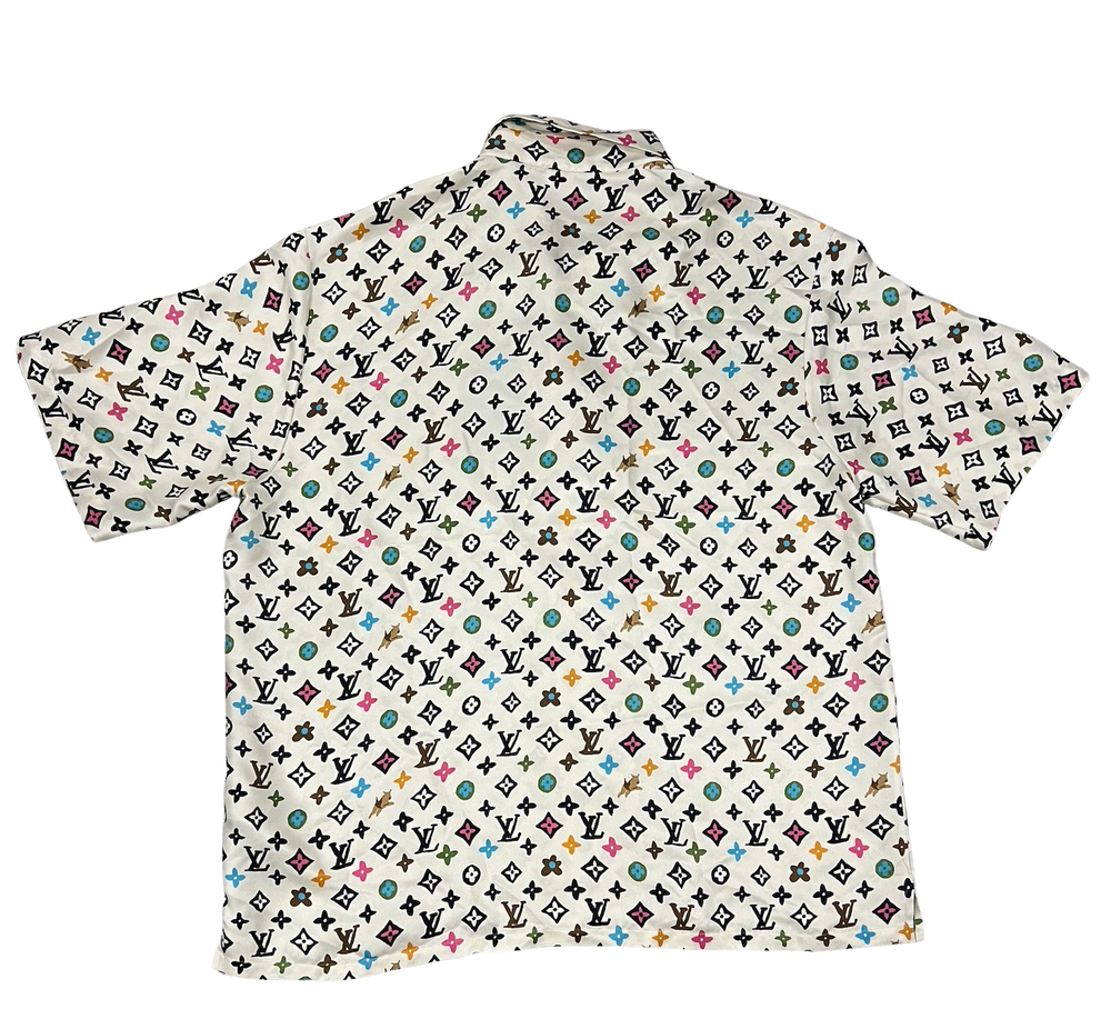 Louis Vuitton 'Craggy' Monogram Silk Button Up Shirt