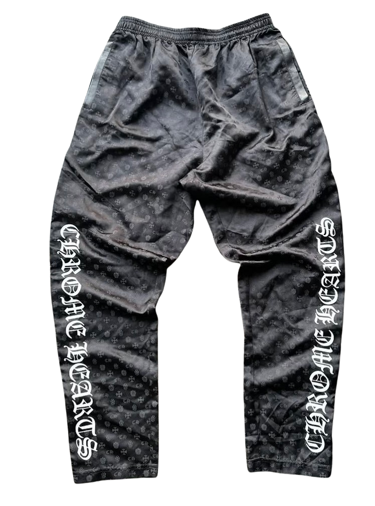 Chrome Hearts 'Monogram' Silk Snap Pants