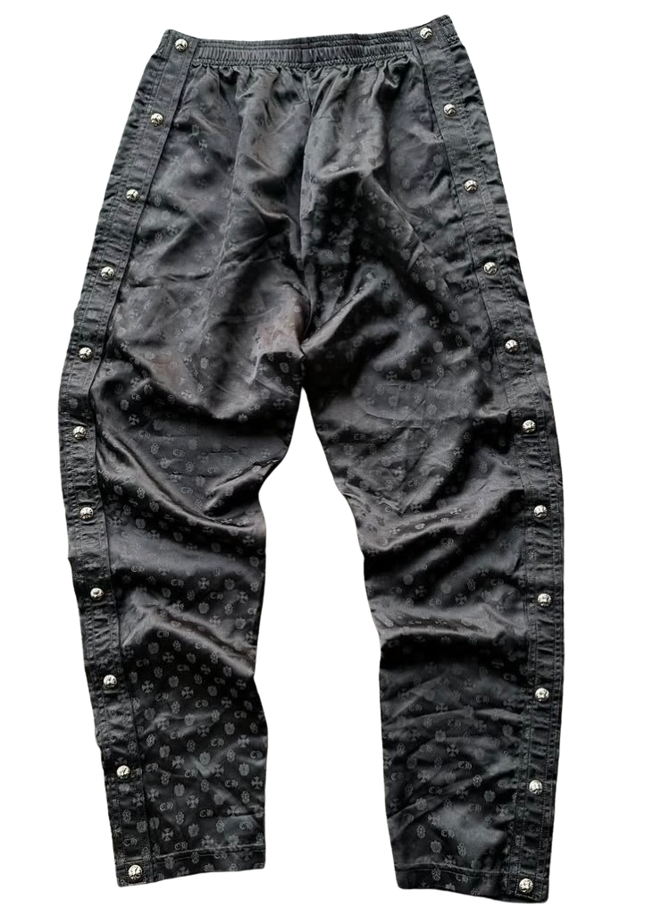 Chrome Hearts 'Monogram' Silk Snap Pants