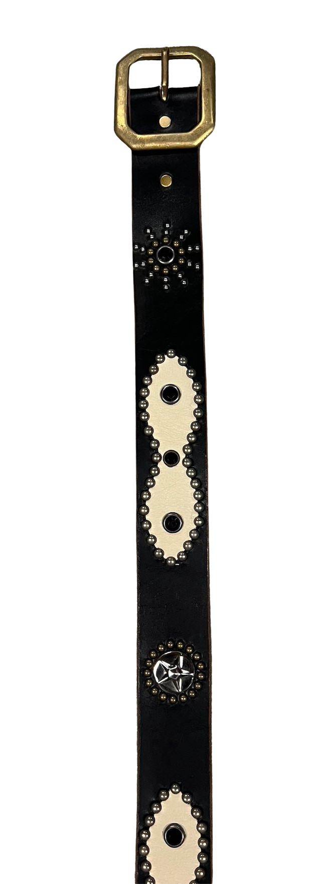 Studded 'Snake and Stars' Black Belt