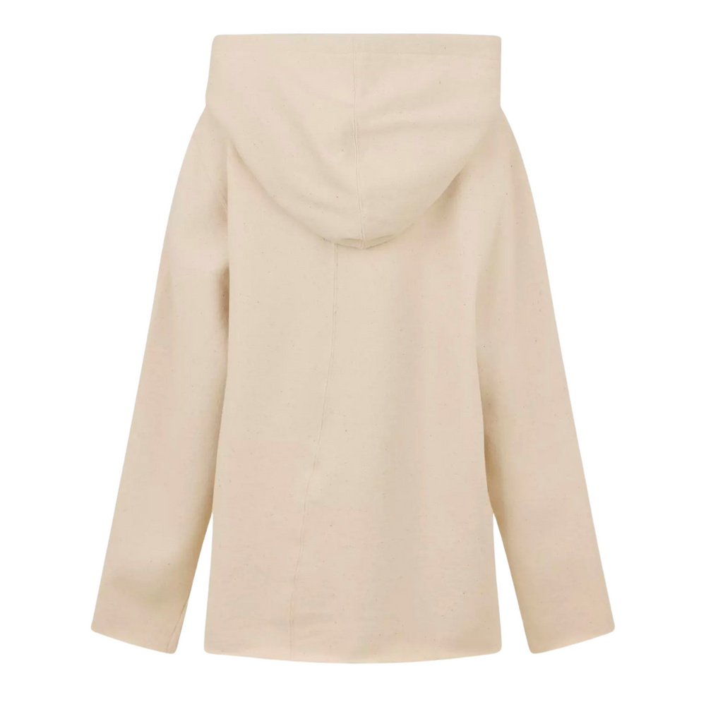 Rick Owens Oversized Natural Cream Hoodie