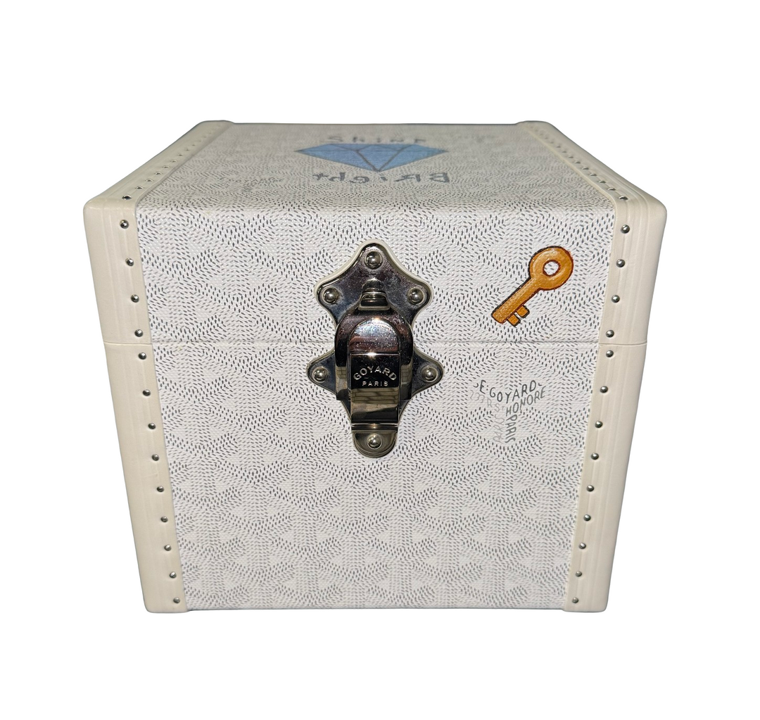 Goyard Custom Painted 'White' Paris Case