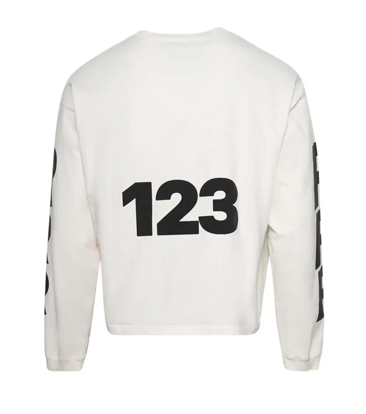 Rivington roi Rebis 'USO 123 CVA' White Longsleeve Tee