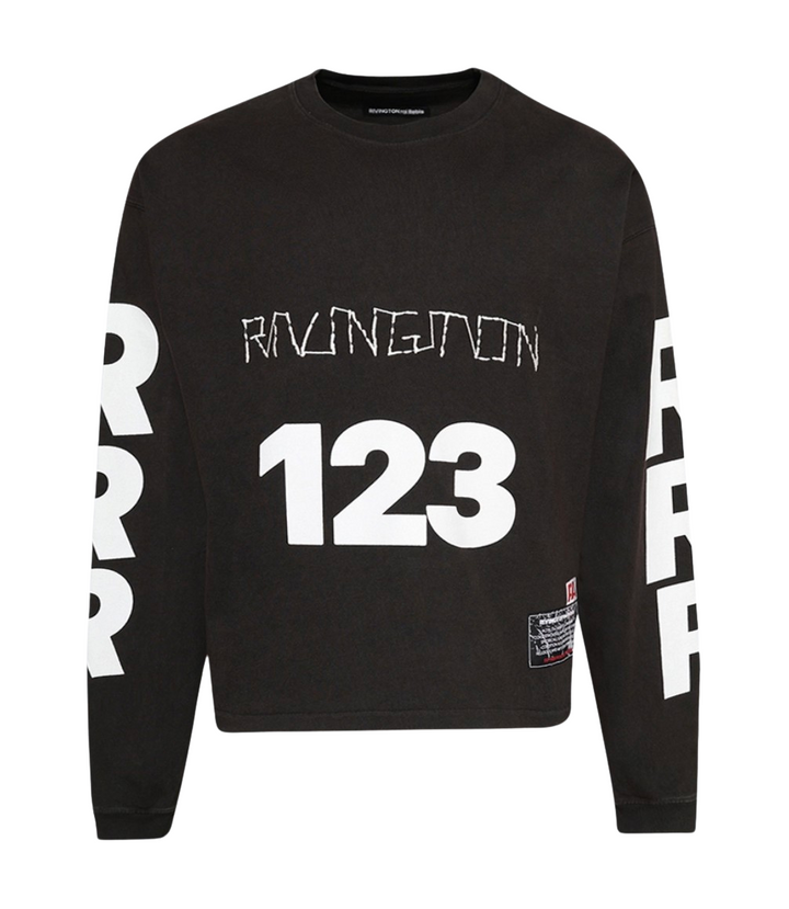 Rivington roi Rebis 'USO 123 CVA' Black Longsleeve Tee