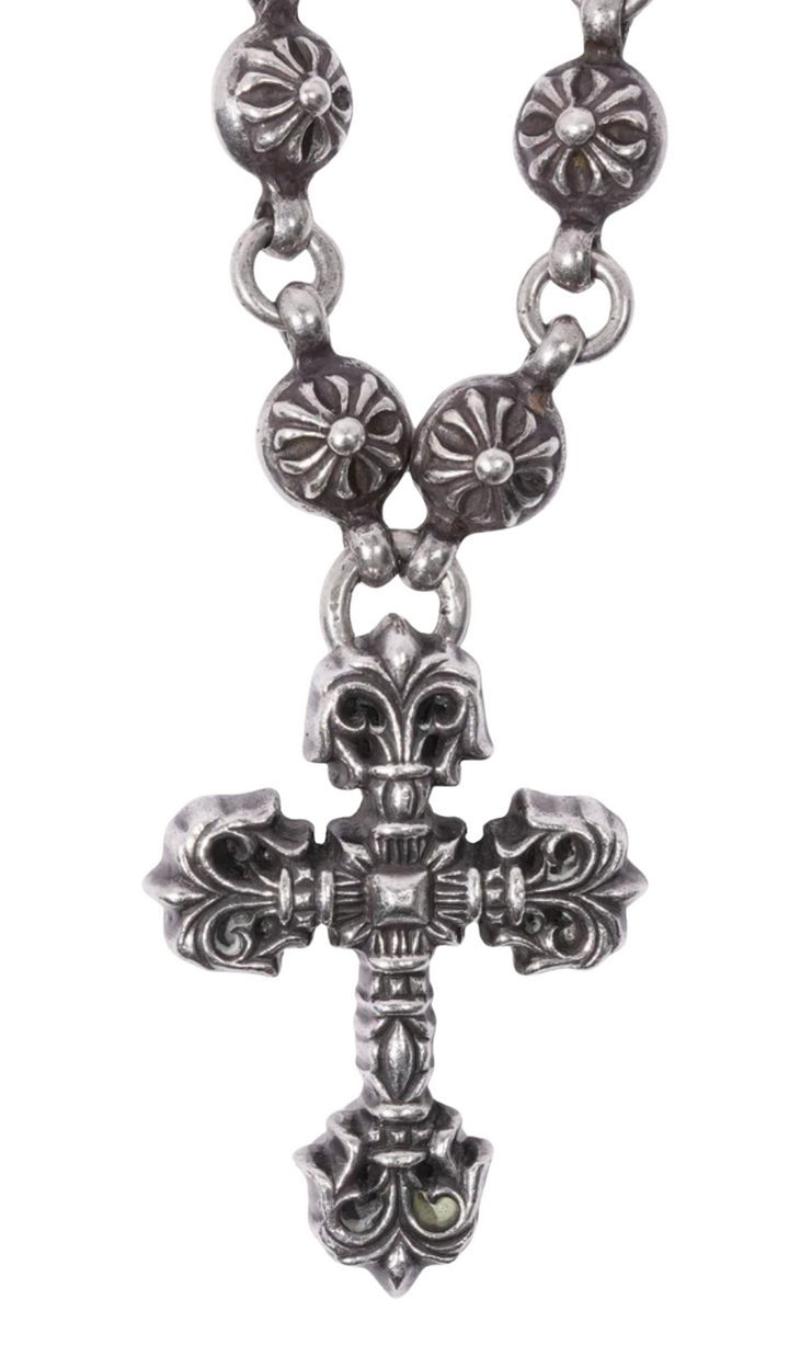 Chrome Hearts 'Filigree' Cross on Crossball 20in Necklace