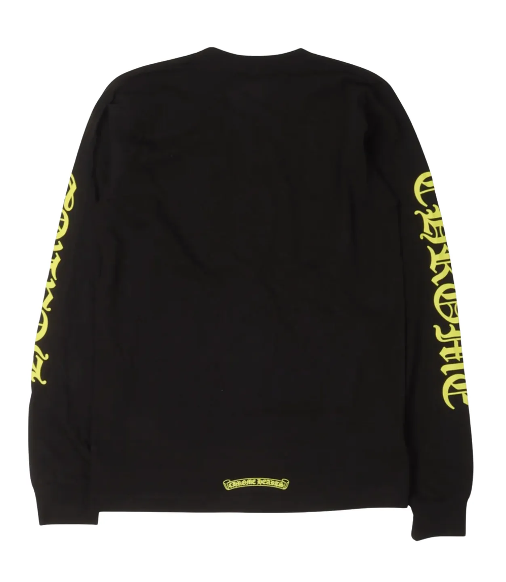 Chrome Hearts 'Collar Logo' Black/Acid Longsleeve Tee