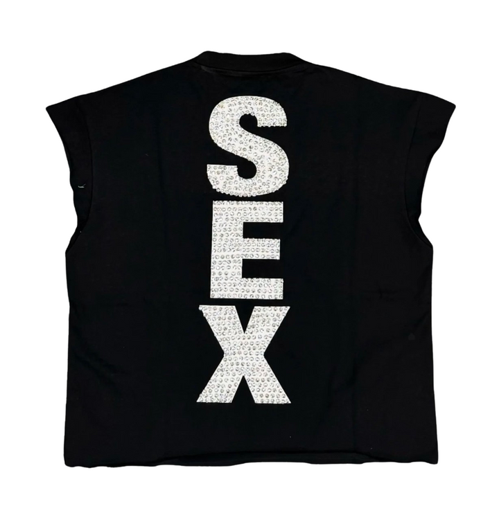 Matière De Dèsirs 'Madonna' Black Cutoff Tee