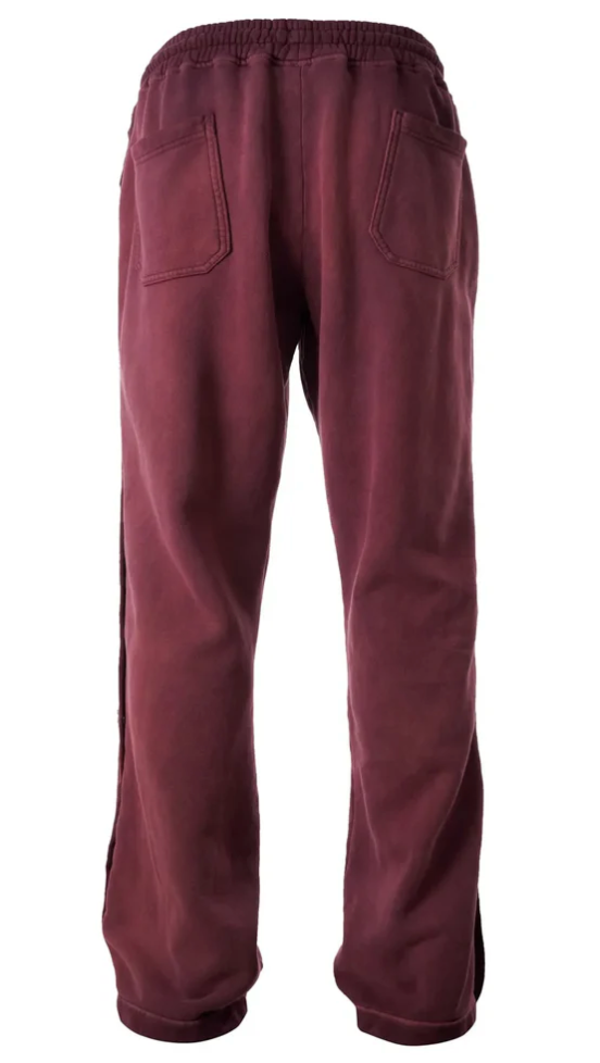 Hellstar Burgundy 'Mirror Face' Sweatpants