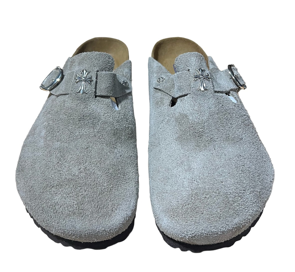 Chrome Hearts 'Beige' Birkenstock Boston Clogs