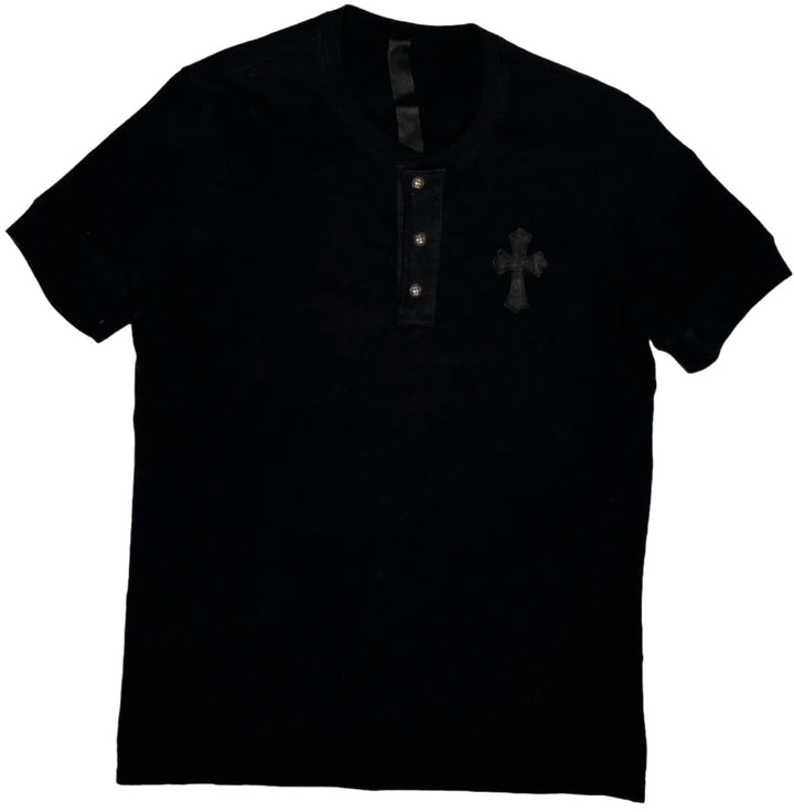 Chrome Hearts 'Washed Black' Short Sleeve Henley