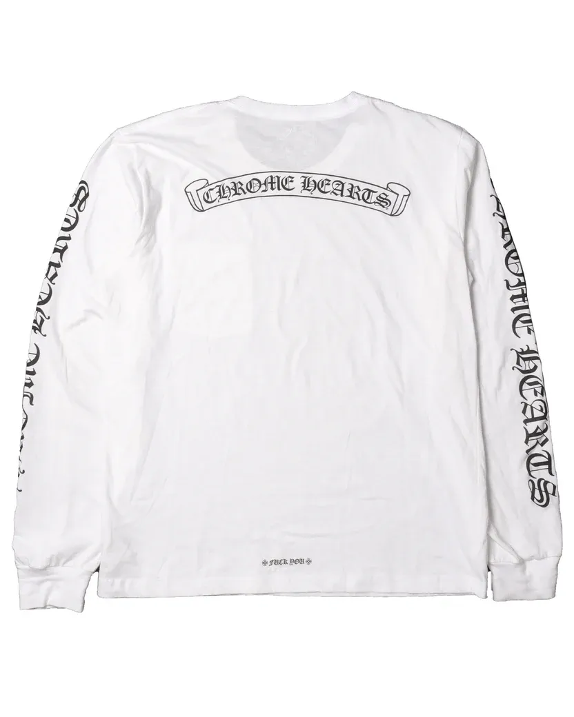 Chrome Hearts 'Scroll Logo' Pocket Longsleeve Tee