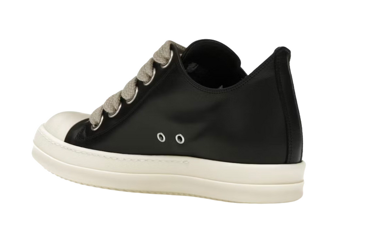Rick Owens Black 'Jumbo Lace' Low Sneakers