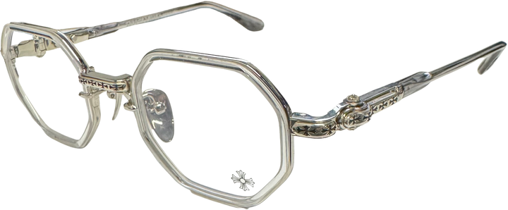 Chrome Hearts 'Tatters' Silver Crystal Glasses