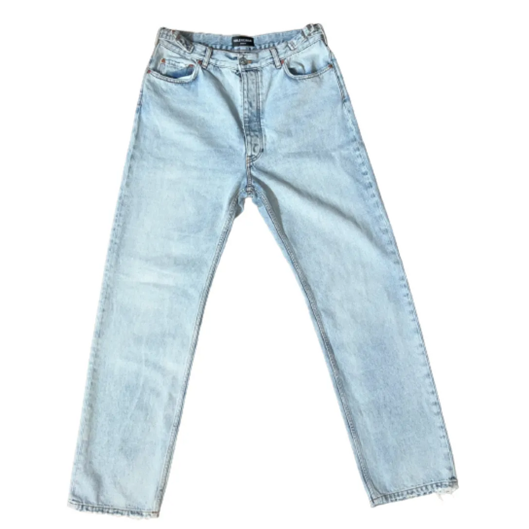 Balenciaga 'Waist Buckle' Light Wash Jeans