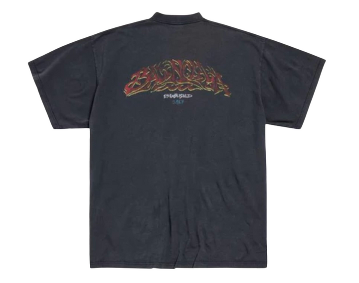 Balenciaga 'Offshore' Faded Black Tee