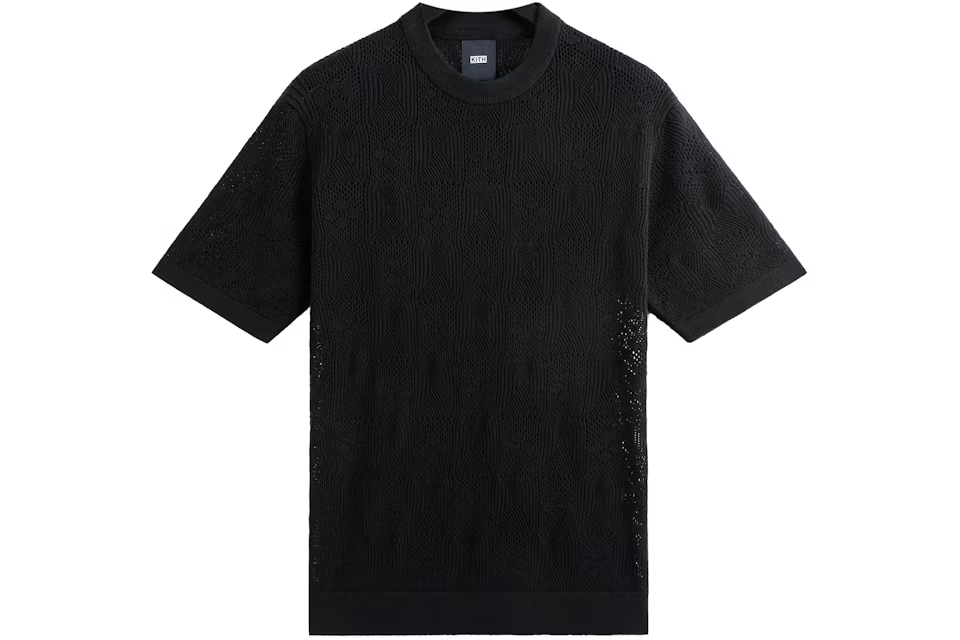 Kith 'Black' Tilden Knit Crochet Shirt