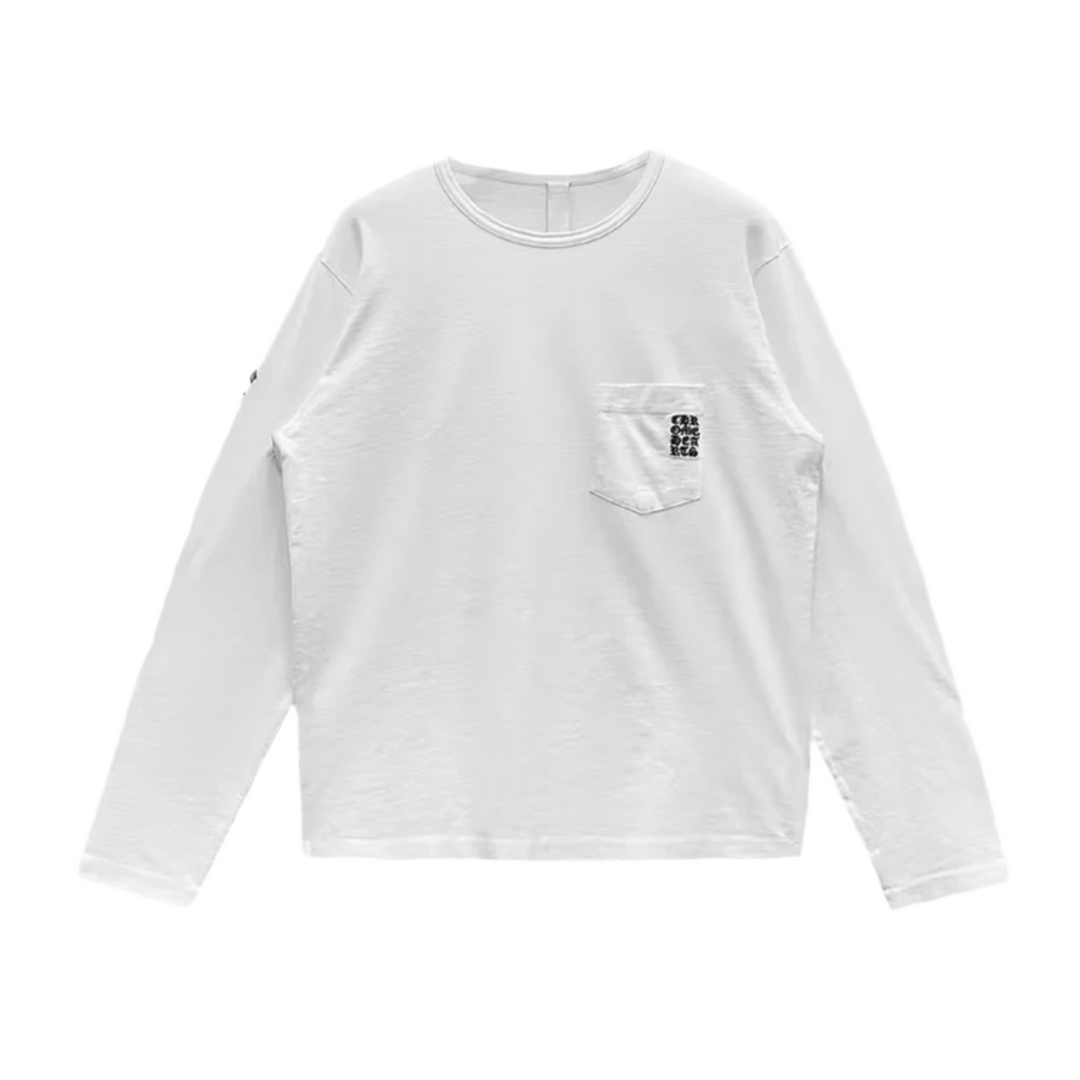 Chrome Hearts 'White' Embroidered Eyechart Long Sleeve Tee