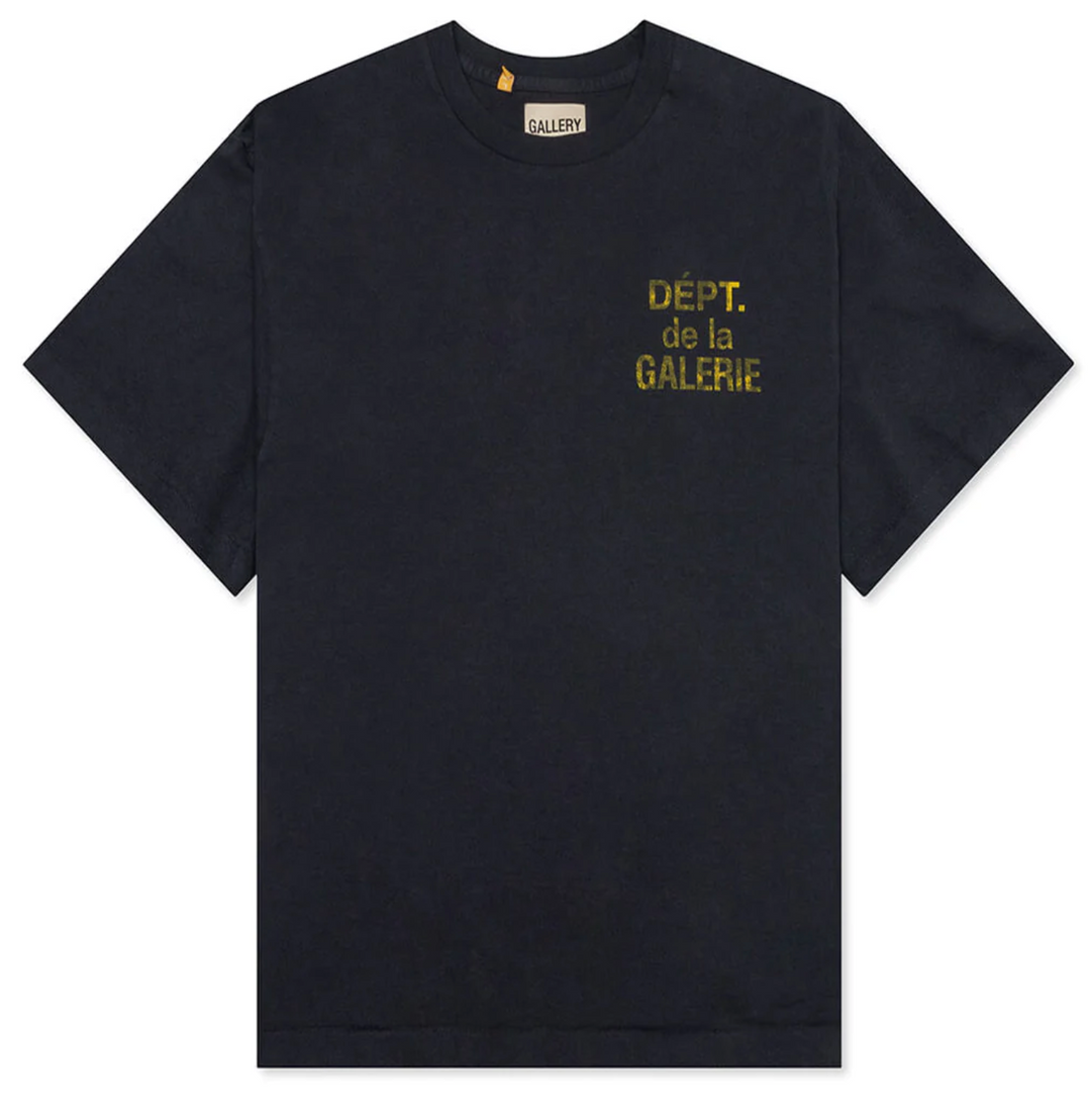 Gallery Dept Faded Black French Logo Tee