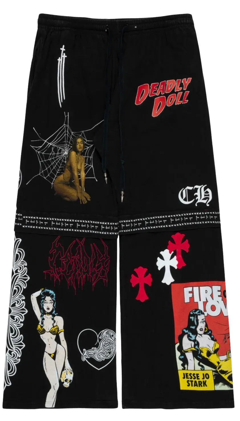 Chrome Hearts 'Deadly Doll' Black Sweatpants