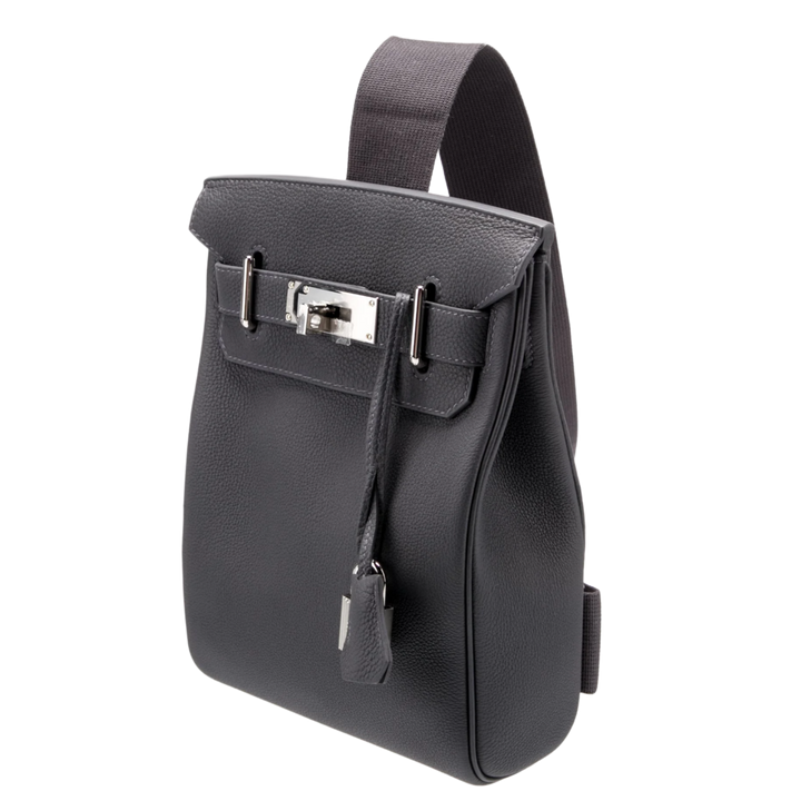 Hermès Hac a Dos 'Ardoise' Togo Leather PM Backpack