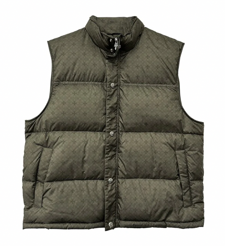 Chrome Hearts 'Olive' Monogram Puffer Vest