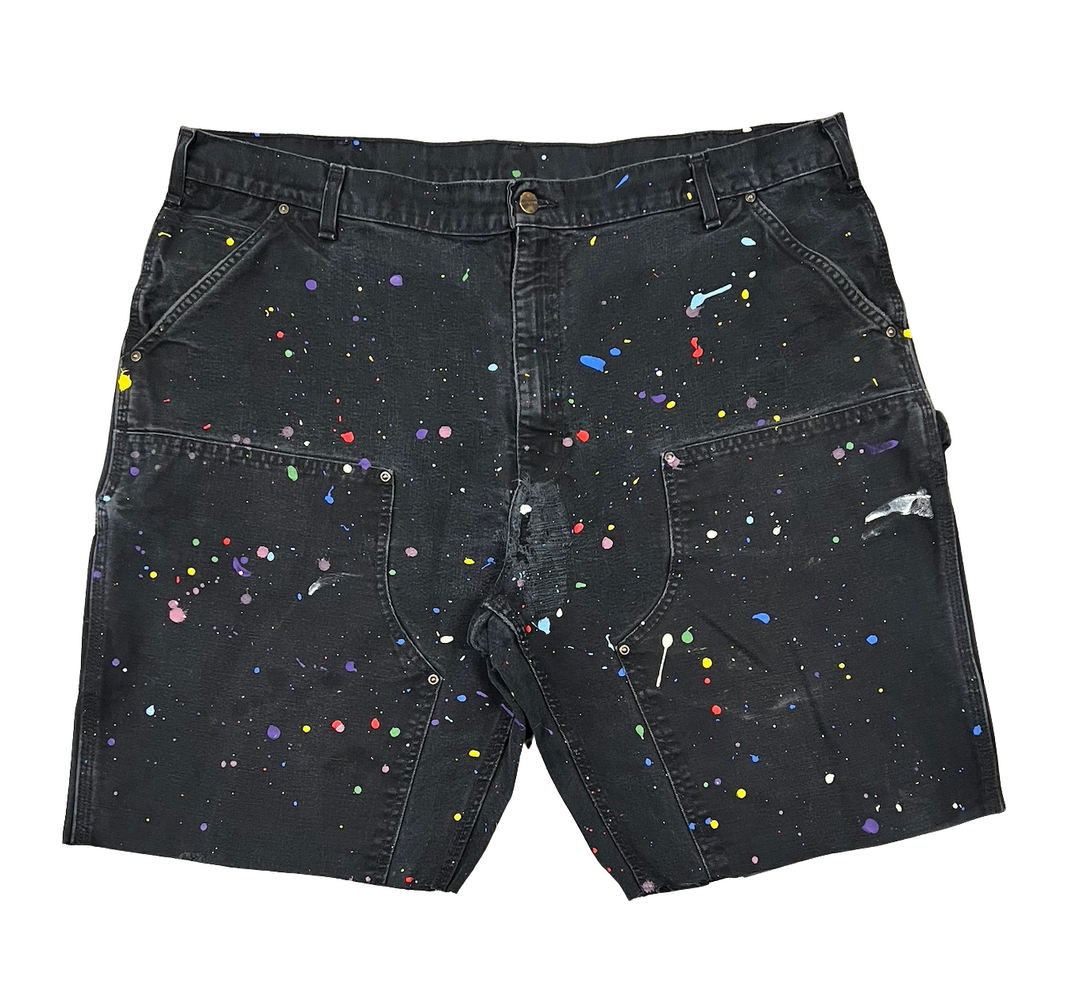Carhartt 'Paint Splatter' Washed Black Shorts