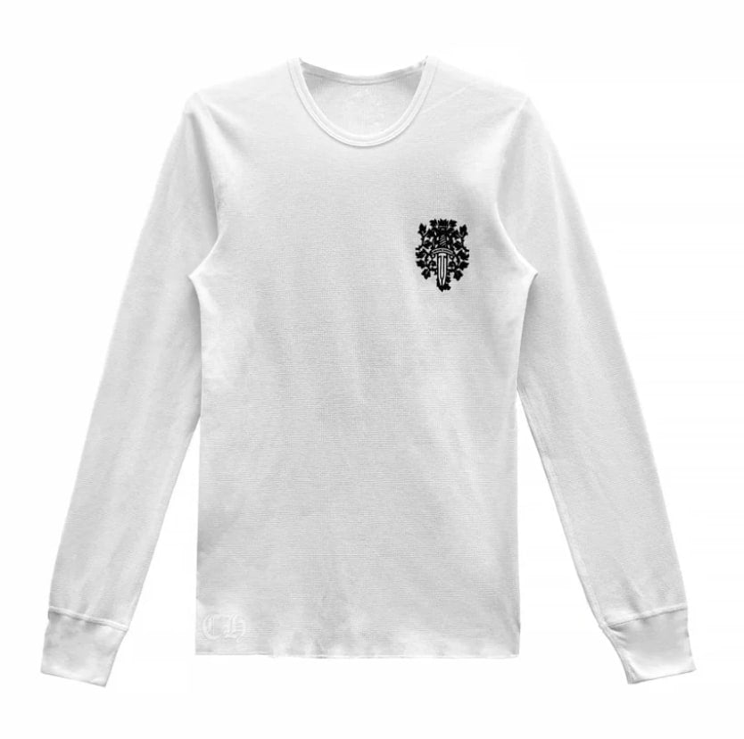 Chrome Hearts 'Dagger' White Thermal Long Sleeve