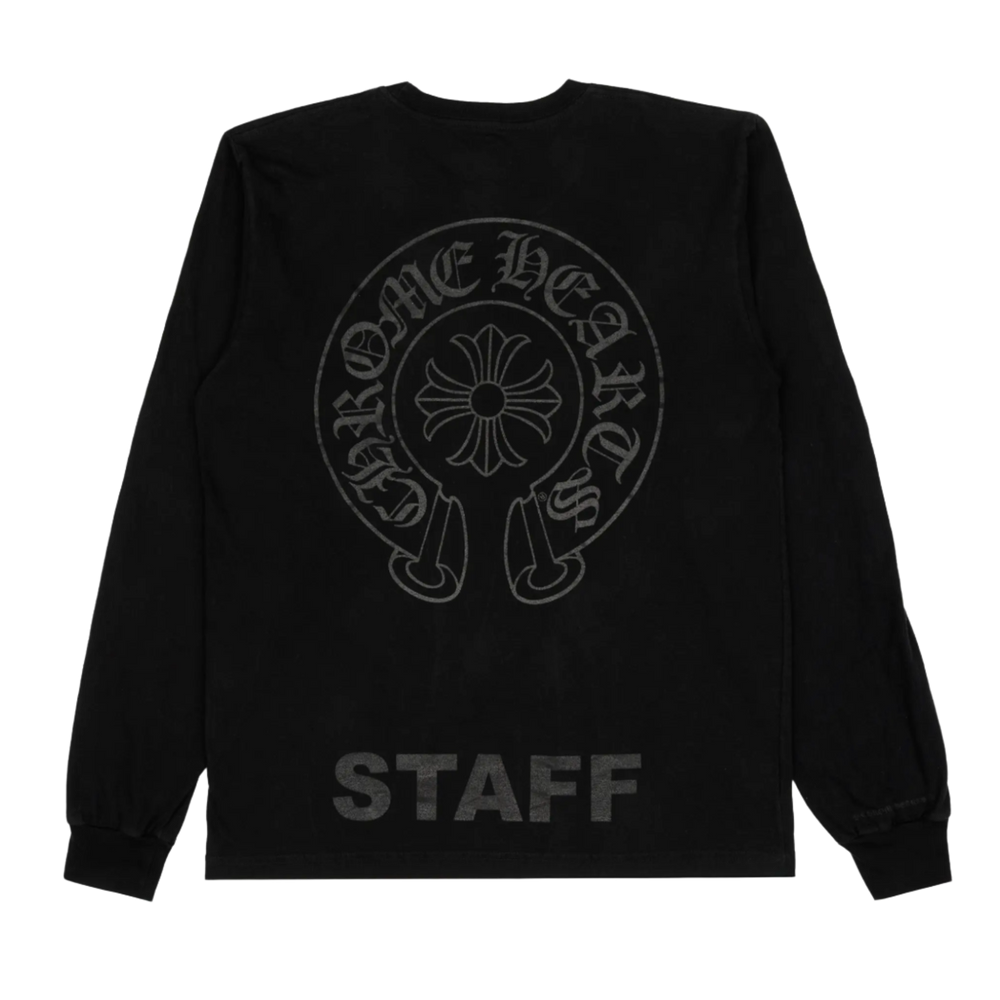 Chrome Hearts  'Black' Staff Horseshoe Logo Longsleeve