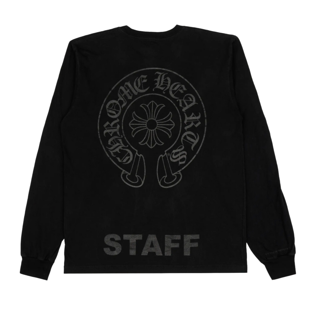 Chrome Hearts  'Black' Staff Horseshoe Logo Longsleeve