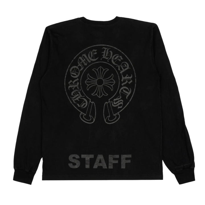 Chrome Hearts  'Black' Staff Horseshoe Logo Longsleeve