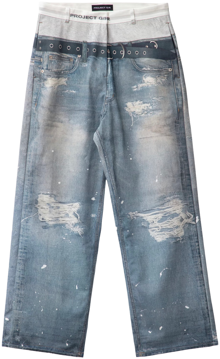Project G/R 'Trompe L'œil' Denim Pants