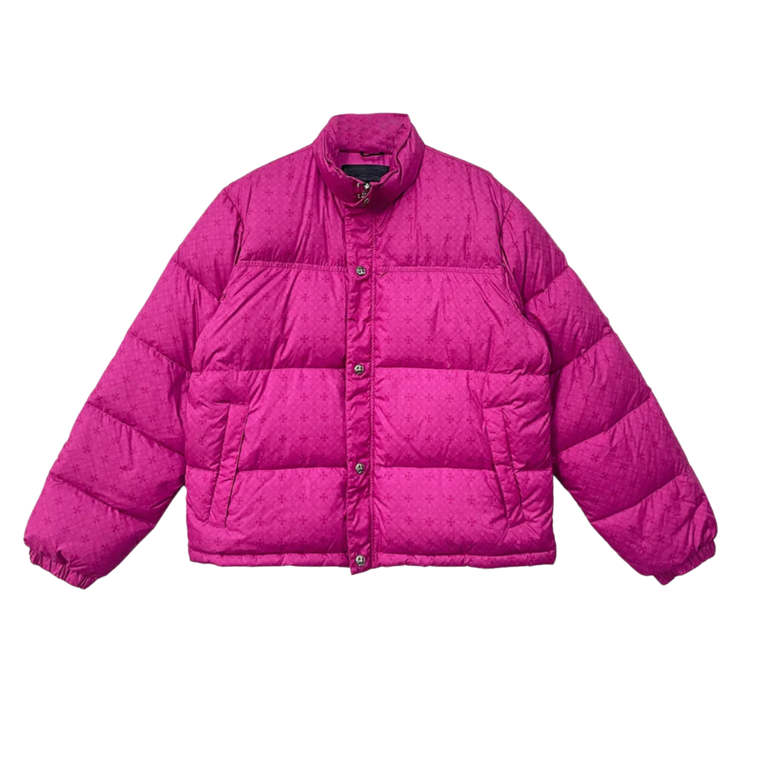 Chrome Hearts 'Pink Monogram Cross' Puffer Jacket