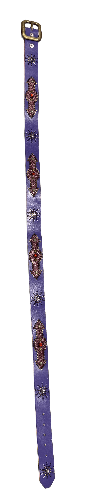 Studded 'Purple Scale/ Sun Gem' Purple Belt