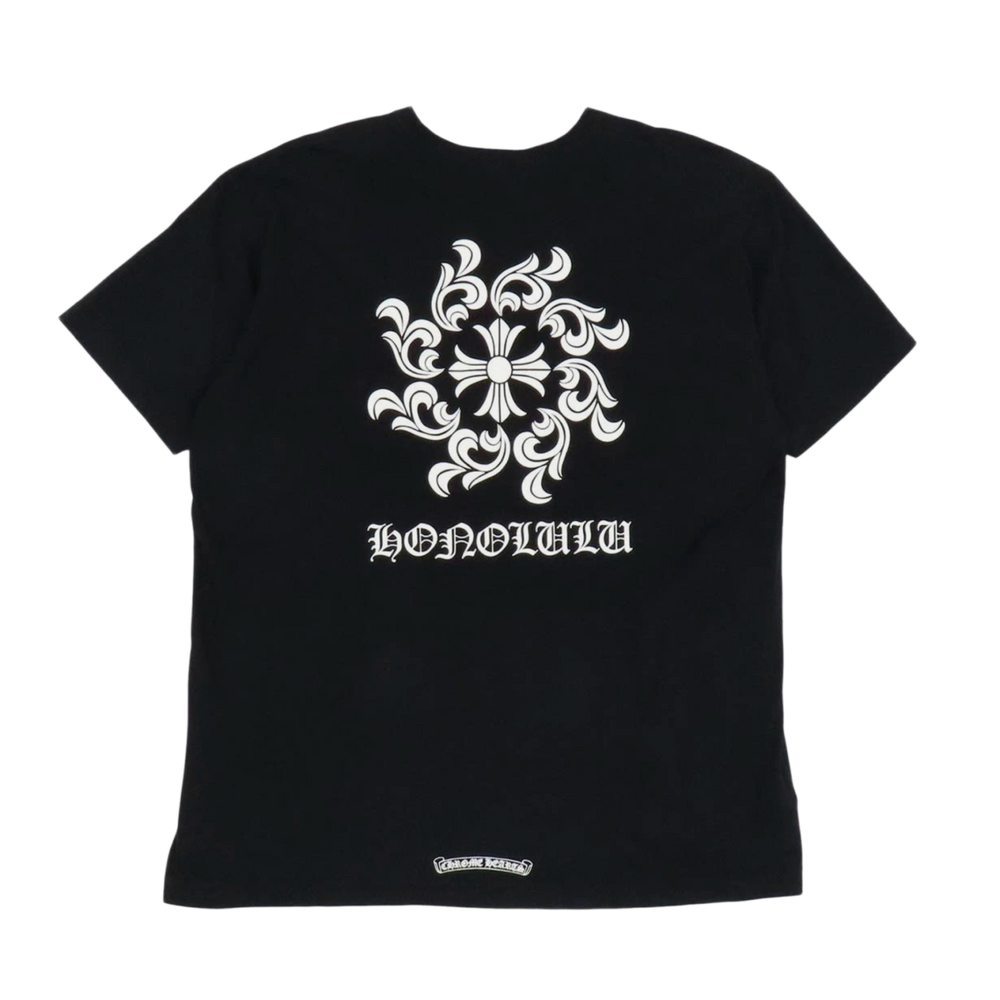 Chrome Hearts 'Horseshoe Honolulu Exclusive Spiral Plus Cross' Black Pocket Tee