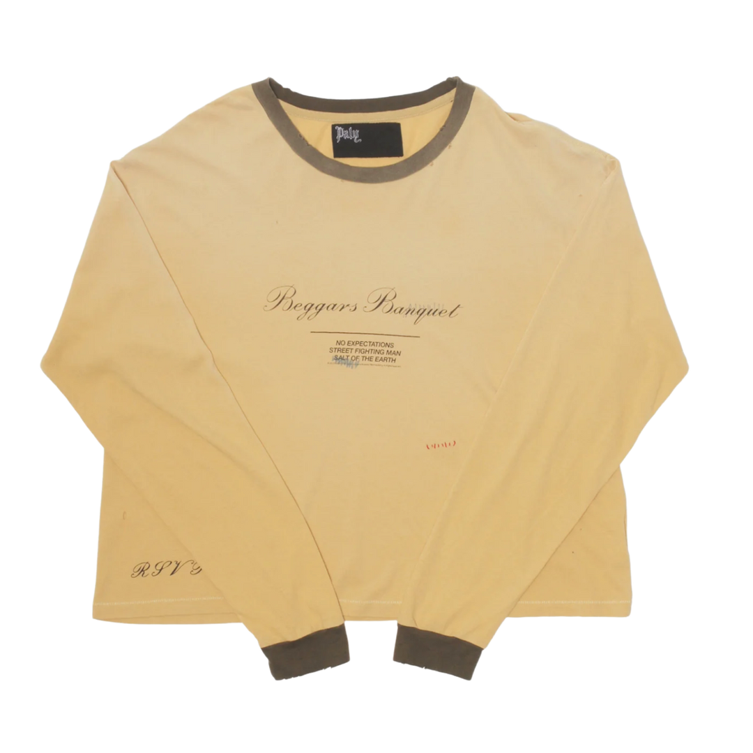 Paly Rolling Stones 'Beggars Banquet' Yellow Longsleeve Tee