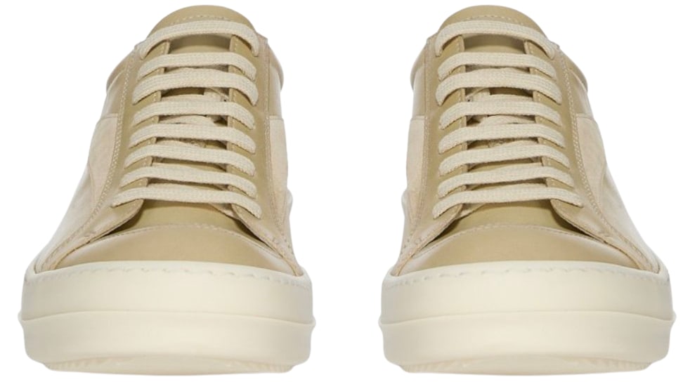 Rick Owens 'Parchment Milk' Hollywood Vintage Low Sneaks