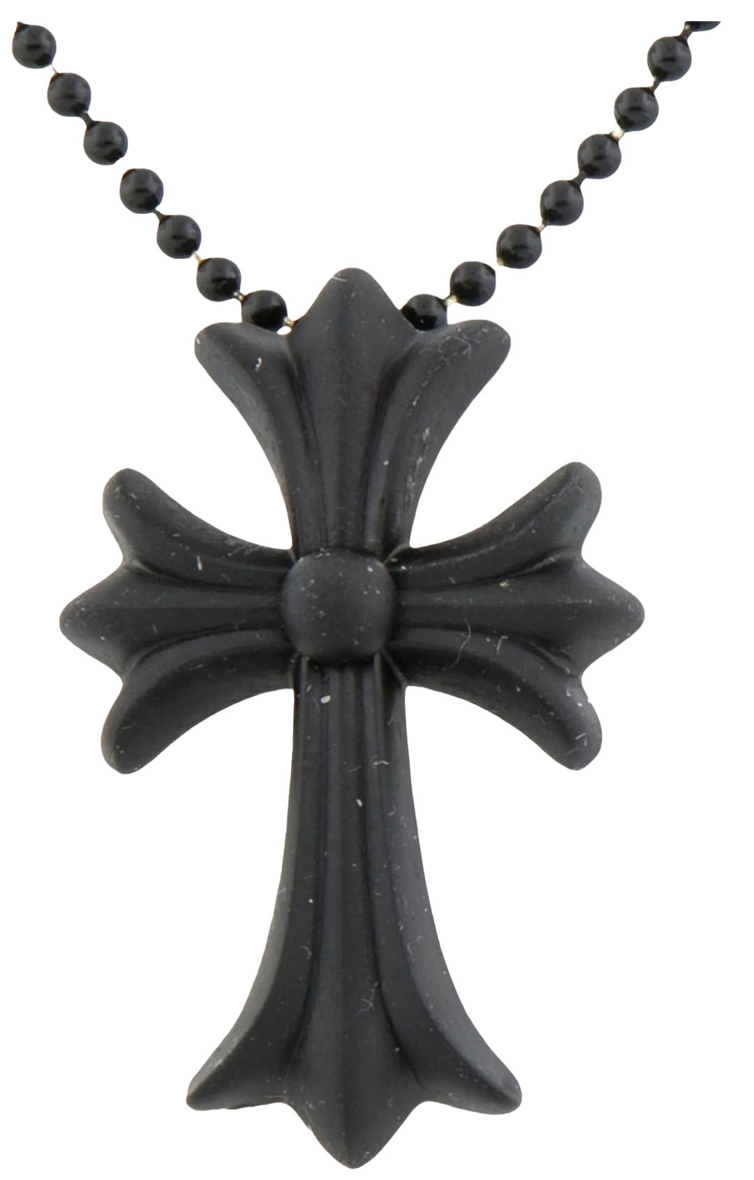 Chrome Hearts 'Black Rubber Cross' Necklace