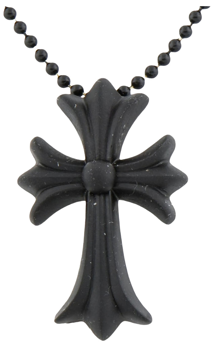 Chrome Hearts 'Black Rubber Cross' Necklace