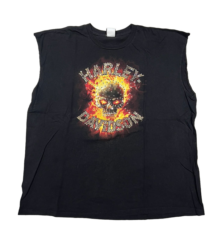 Harley Davidson 'Smoky Mountain' Rhinestone Vintage Cutoff