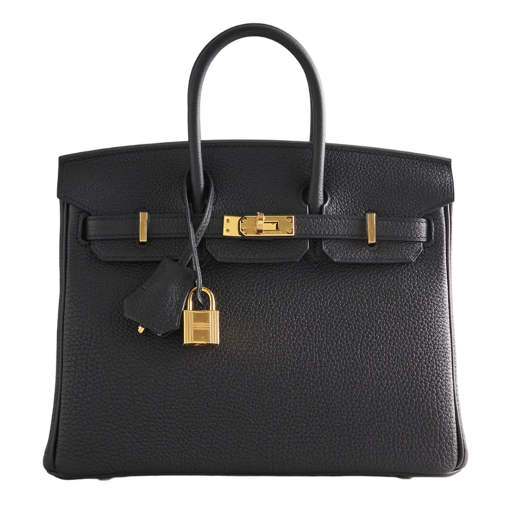 Hermes 'Black' Togo Birkin 25 Bag