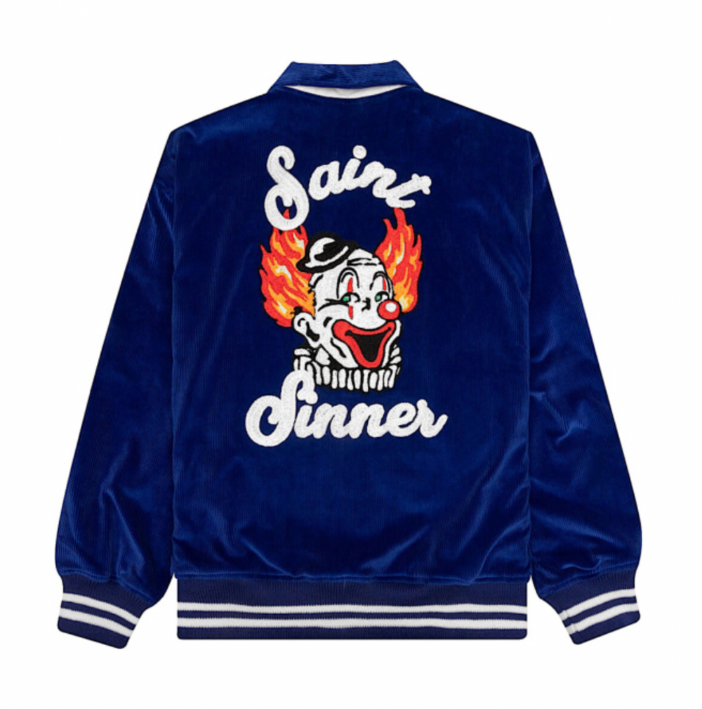 Saint Michael 'Sinner's Circus' Blue Corduroy Jacket